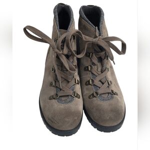 Clarks Women's Faralyn Alpha Blue Grey Suede Lace Up Hiking Boots Size 7